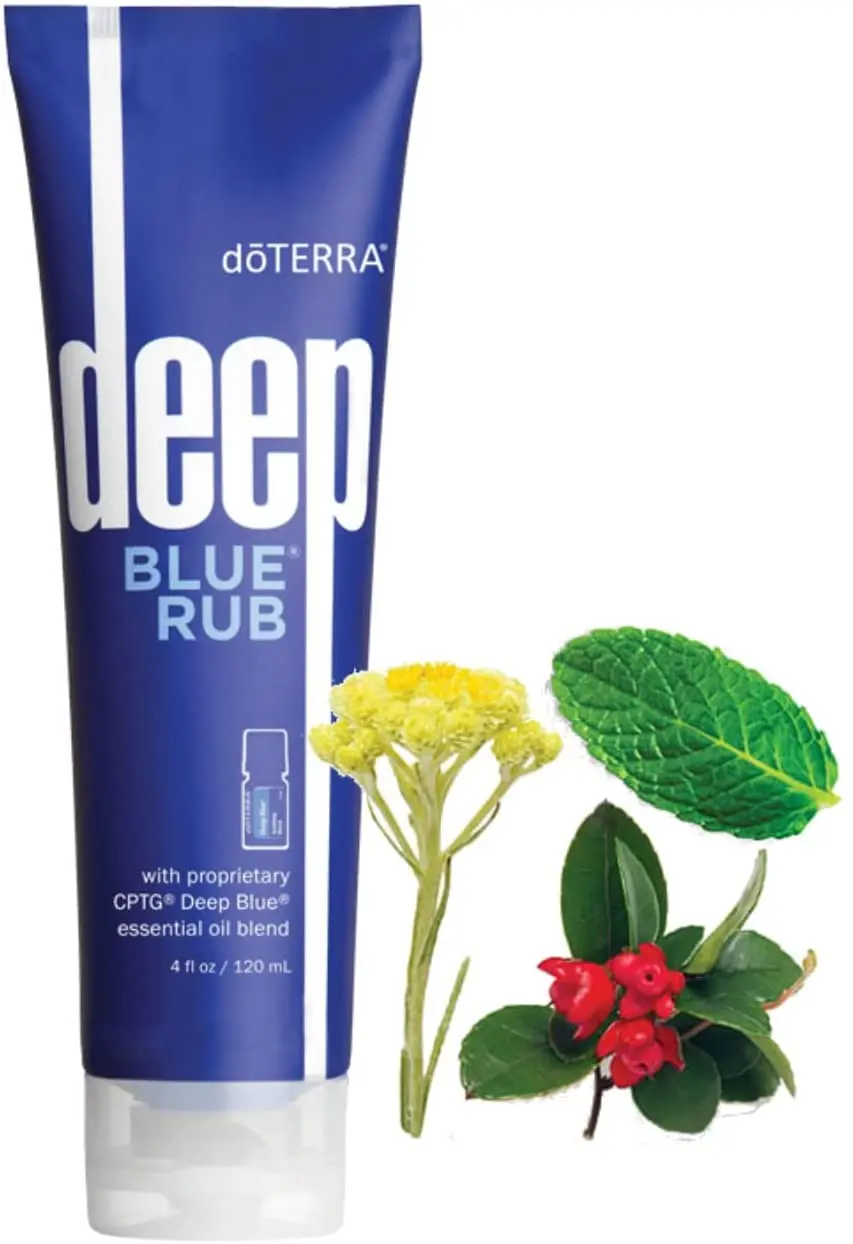 

doTERRA Deep Blue Rub 4 Fl Oz Fast Acting Pain Relief on Shoulder/Muscle/Joint/Back Essential Soothing Blend CPTG 120g