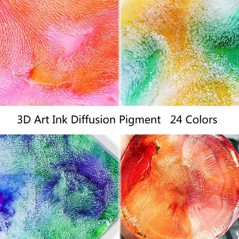 

Q81D 14 Colors 10ML Art Ink Alcohol Resin Pigment Kit Liquid Resin Colorant Dye Ink Diffusion UV Epoxy Resin Jewelry Making