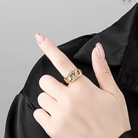 korean version of the simple cold wind fashion personality ring ins tide opening adjustable index finger knuckle ring female
