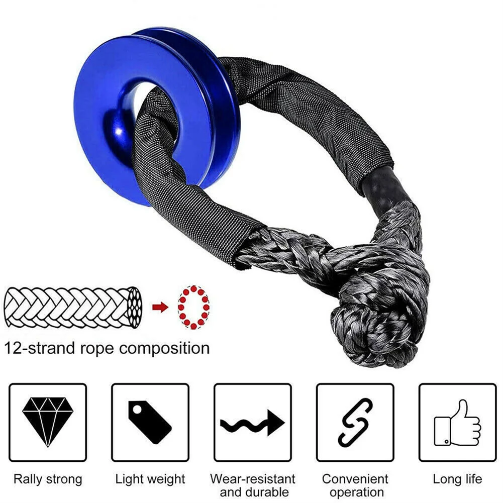 Durable Recovery Ring Snatch-Ring Snatch Soft Winch Accessories Aluminum