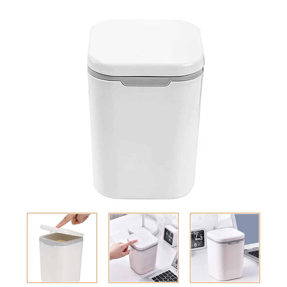 

Trash Can Bin Waste Basket Mini Garbage Desktop Container Countertop Kitchen Desk Rubbish Bucket Paper Cans Cute Holder Sundries