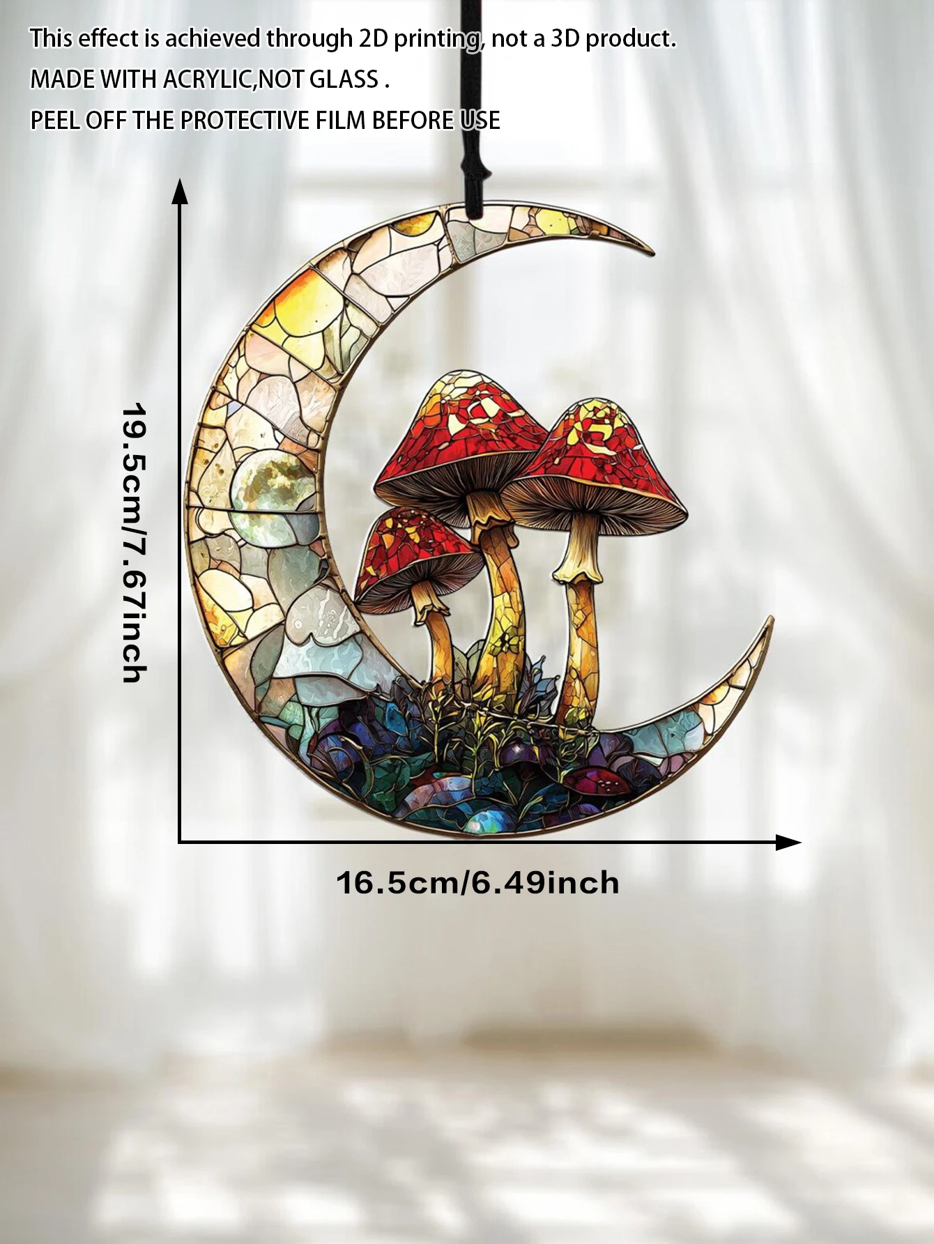 

Акриловый ловец солнца полумесяц гриб