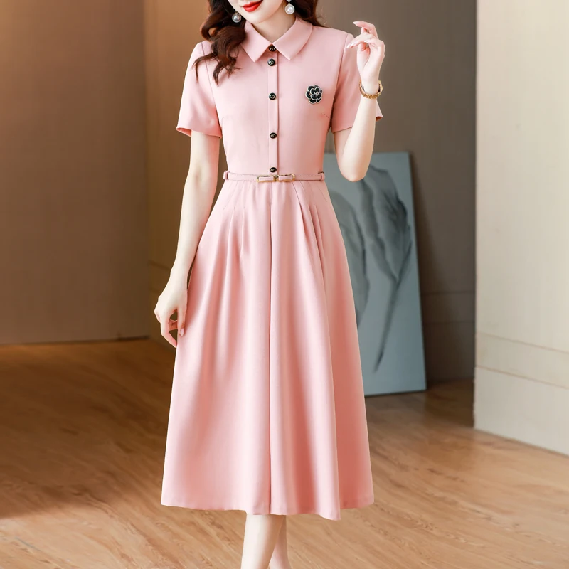 

2023 High-end light luxury skirt female design sense temperament socialite Hepburn style formal occasion dress summer