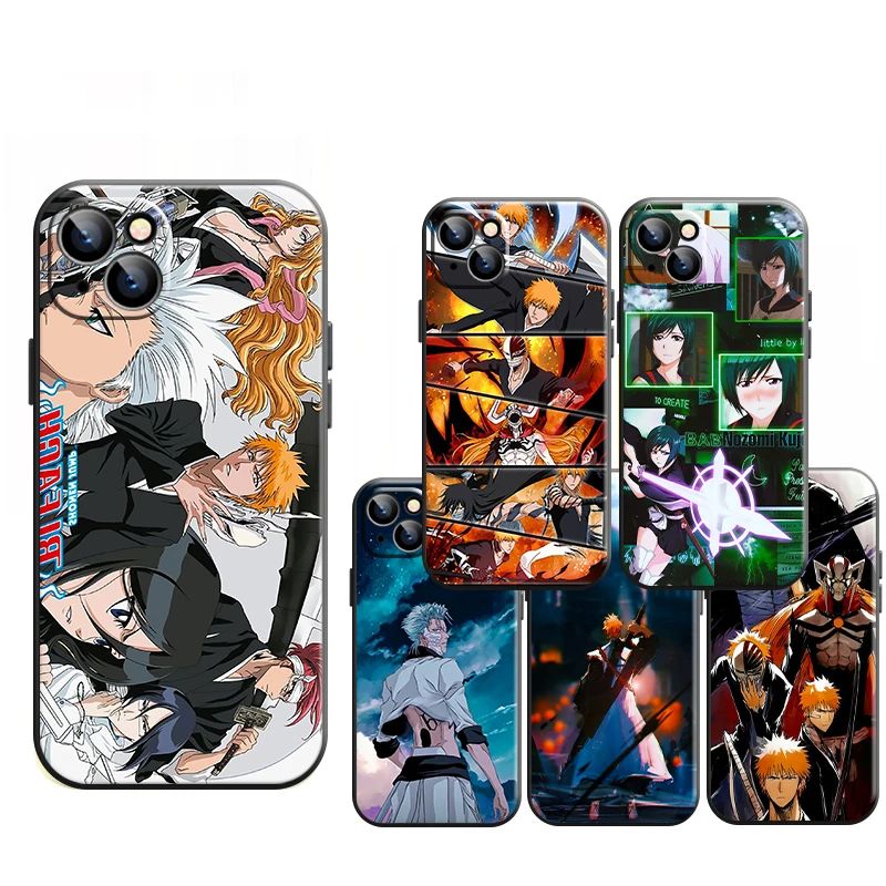 

Japan BLEACH Ichigo Kurosaki Manga Phone Case For Apple iPhone 13 12 11 Pro 12 13 Mini X XR XS Max SE 6 6s 7 8 Plus Coque Soft