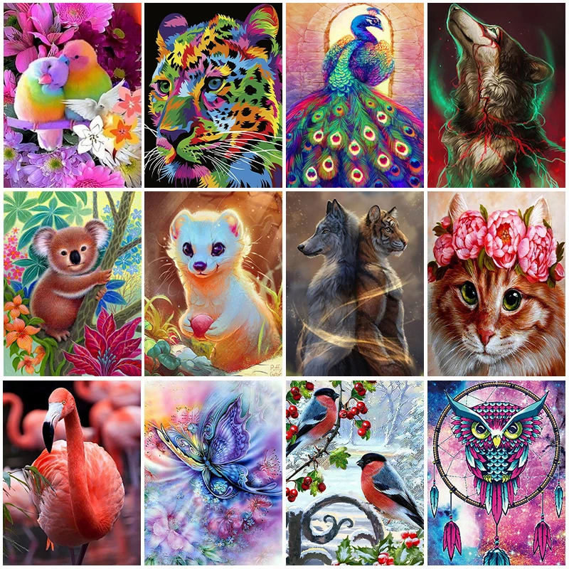 

Алмазная живопись 5D «сделай сам», животное, птица, павлин, волк, полная вышивка, алмазная вышивка кошкой, вышивка крестиком, строительный подарок