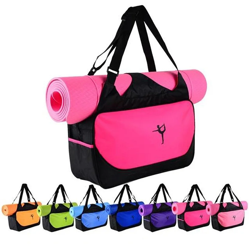 Waterproof Mutifunctional Nylon Outdoor Male Sport Bag Fitness Shoulder Gym Bag Training Female Yoga Duffel Bag Not Mat