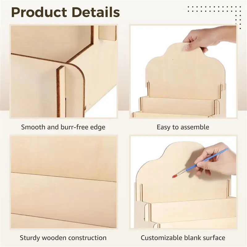 2 шт./компл. подставки для поздравительных открыток 4-уровневые деревянные