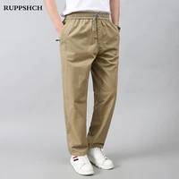 2022 new men 100 cotton cargo pants men thin casual simple straight fit sports pants loose plus size pants outdoor trousers