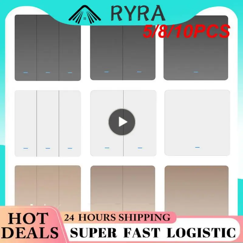 

5/8/10PCS Remote Control Zigbee Light Switch Tuya 10a Eu 86 Type Switch 1/2/3 Way Compatible With Alexa Google Home New
