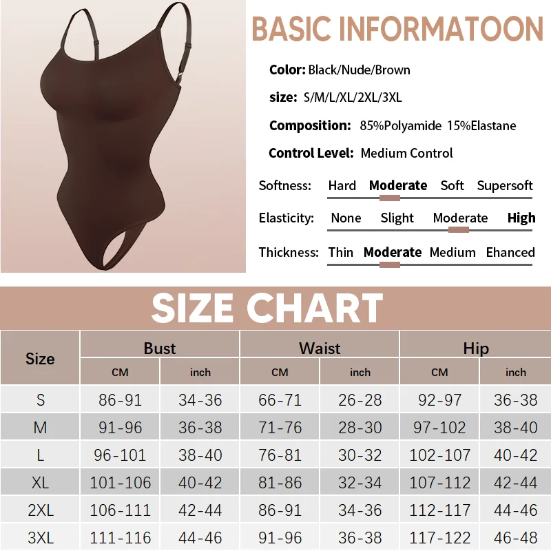 Thong Bodysuit Shaperwear for Women Tummy Control Seamless Body Shapers Belly Trimmer Sculpting Waist Trainer Backless Tank Tops