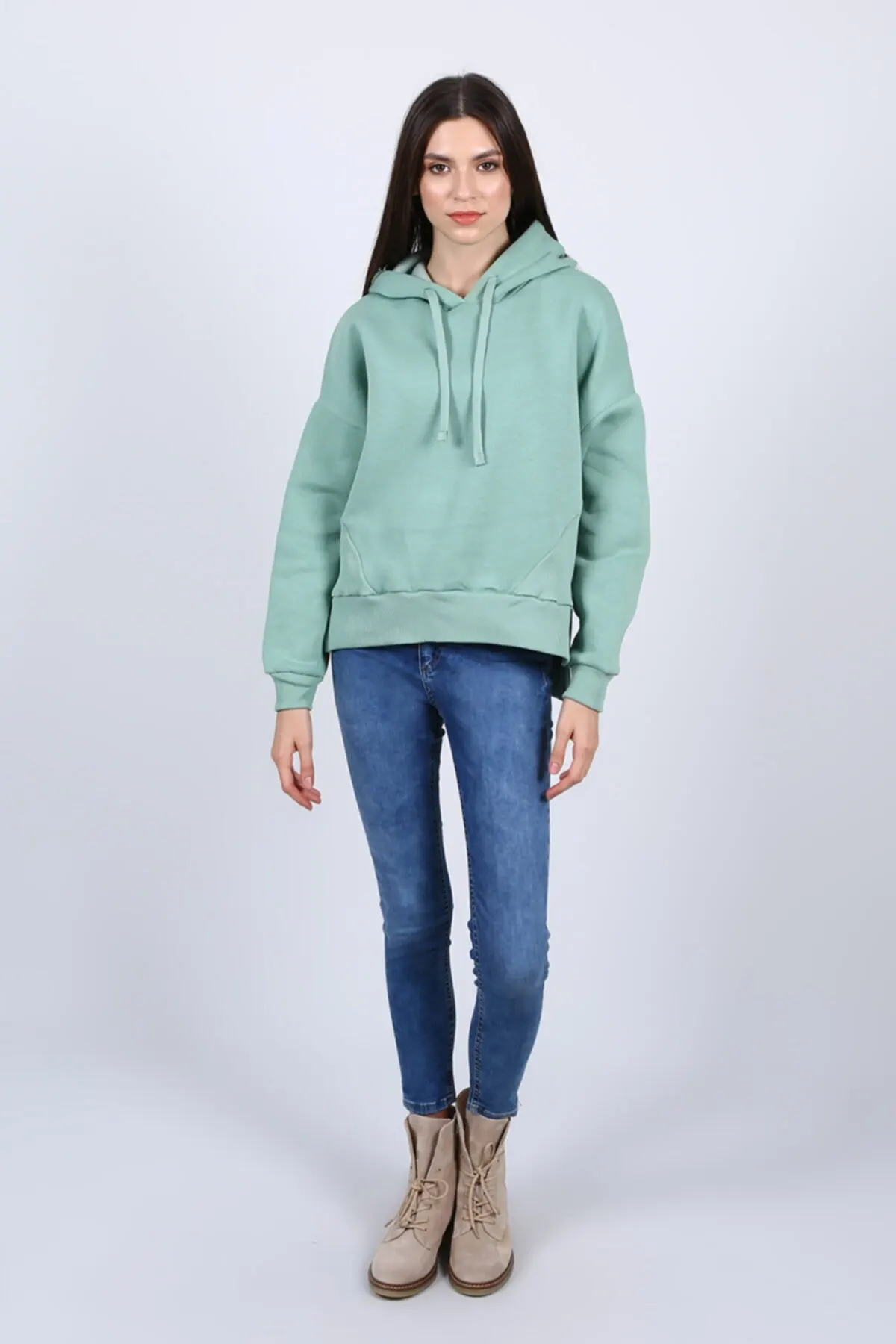 

Women's Jean Blue High Waist Skinny Full Length Straight Pant Streetwear Female Buttons Zipper Ladies