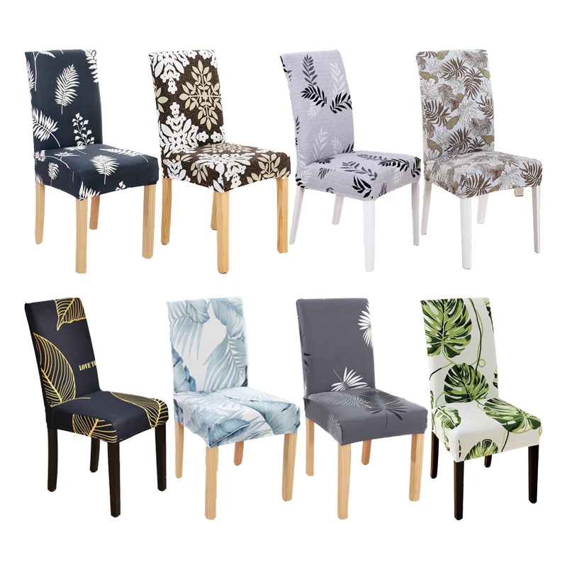 

Spandex Chair Cover Stretch Dining Home Elastic Floral Print Chair Covers Multifunctional Spandex Elastic Cloth Universal Size