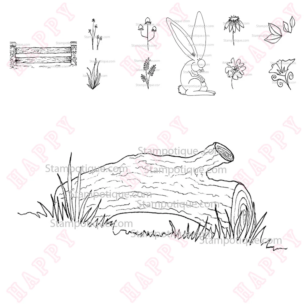 

New Metal Cutting Dies And Clear Stamps For DIY Craft Making Scrapbook Decoration Embossing Template Flower Rabbit Stone Fence