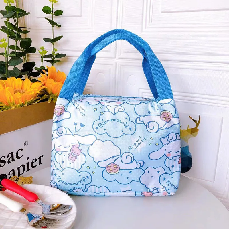 

Cartoon Oxford Cloth Lunch Box Insulation Bag Snoioiopys Melody Student Portable Lunch Students Office Thermal Storage Bag Gift
