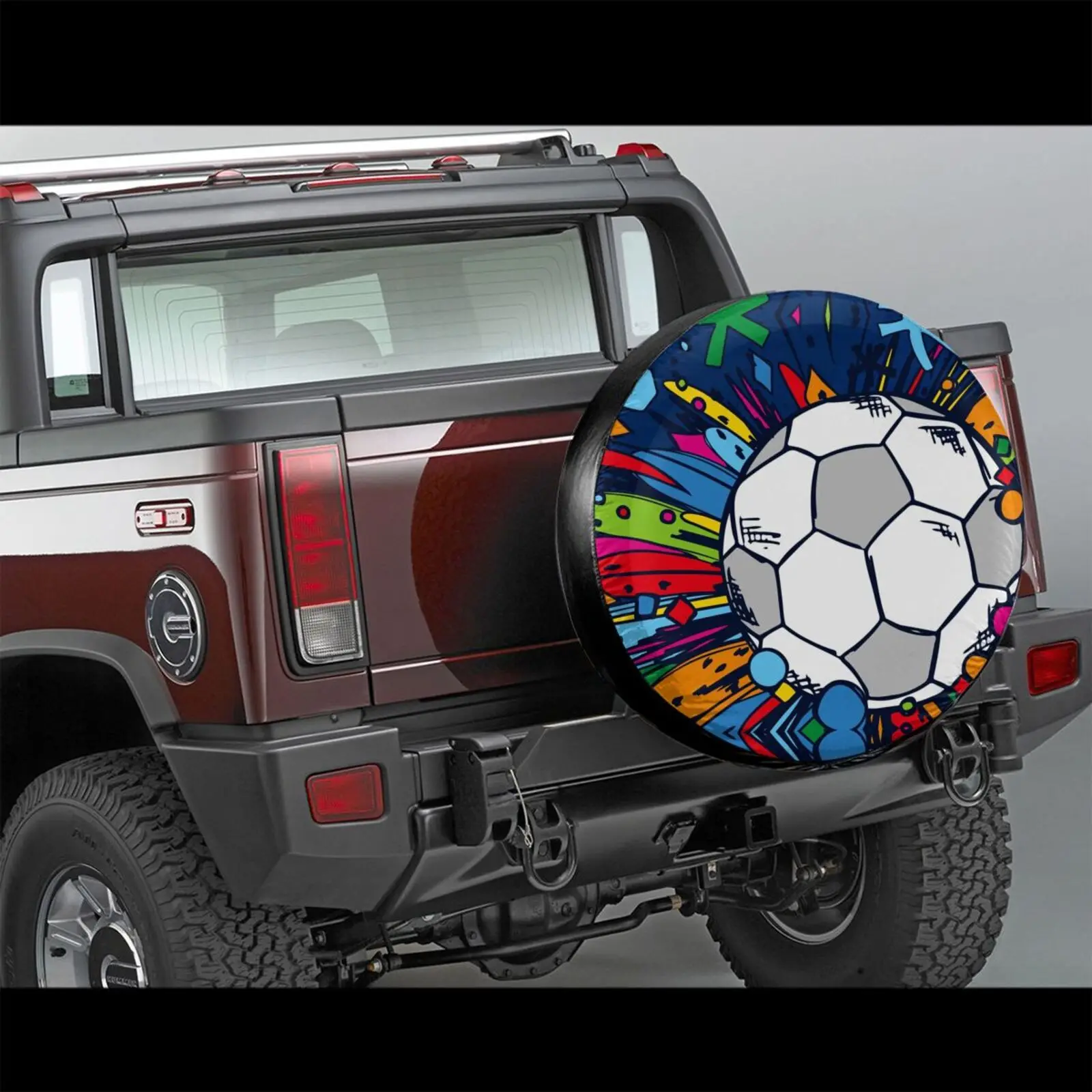 

Car Accessories Flame Football Rugby Design Tire Cover Universal Fits Most Cars for SUV Van Vehicle