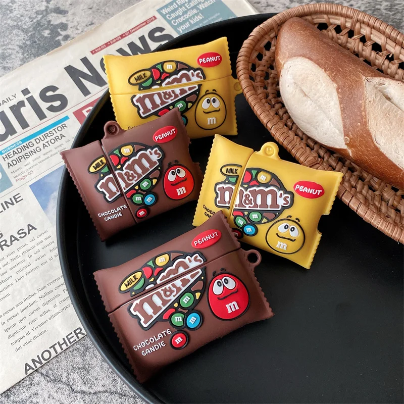

Chocolate Cartoon for Airpods 1 2 3 Pro Case Cover Silicone Soft Snacks Earphone Case for Air Pods Pro Wireless Charging Cover