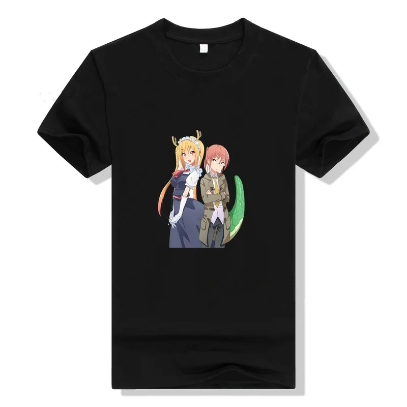 

Женская футболка Miss Kobayashi's Dragon Maid, повседневная Летняя женская футболка с рисунком, черная футболка, женская одежда