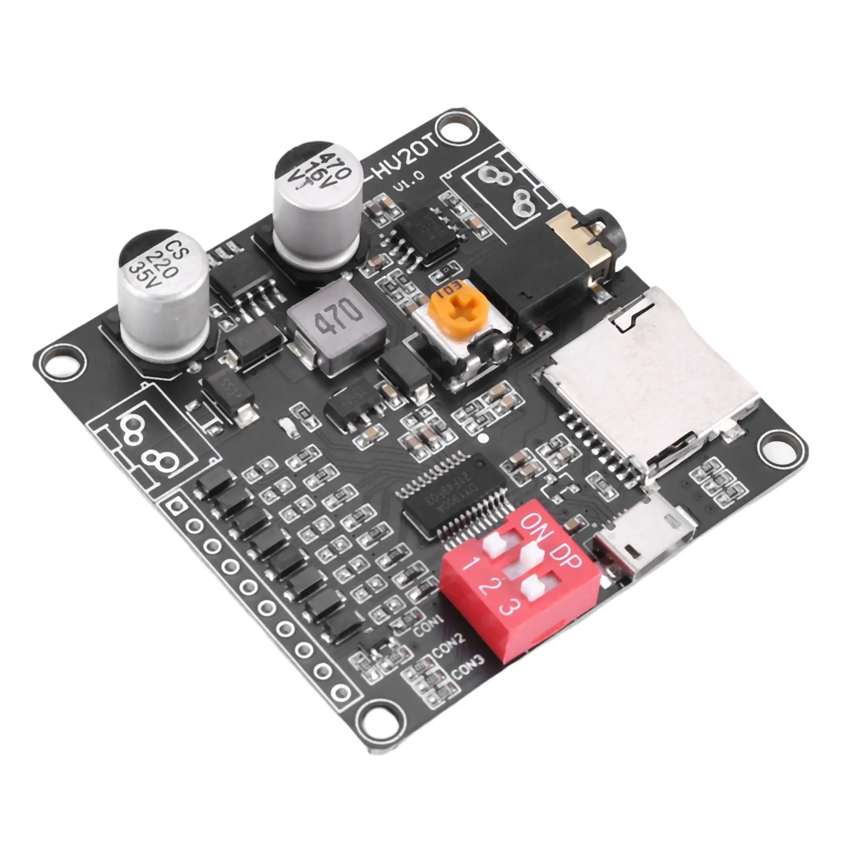 

DY-HV20T 12 В/24 В источник питания 10 Вт/20 Вт модуль воспроизведения голоса с поддержкой Micro-SD карты MP3 музыкальный плеер для Arduino