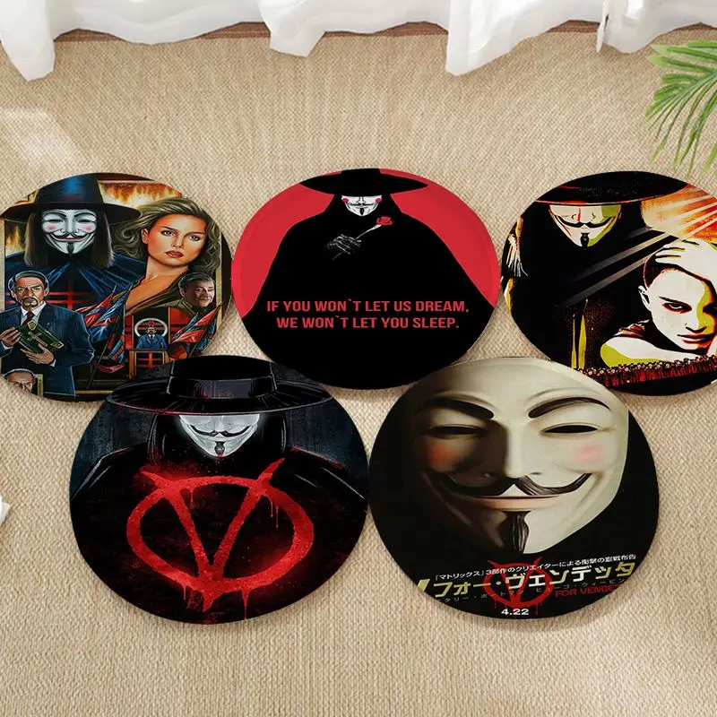 

V For Vendetta Decorative Fabric Cushion Non-slip Living Room Sofa Decor Students Stool Tatami Office Outdoor Garden Cushions