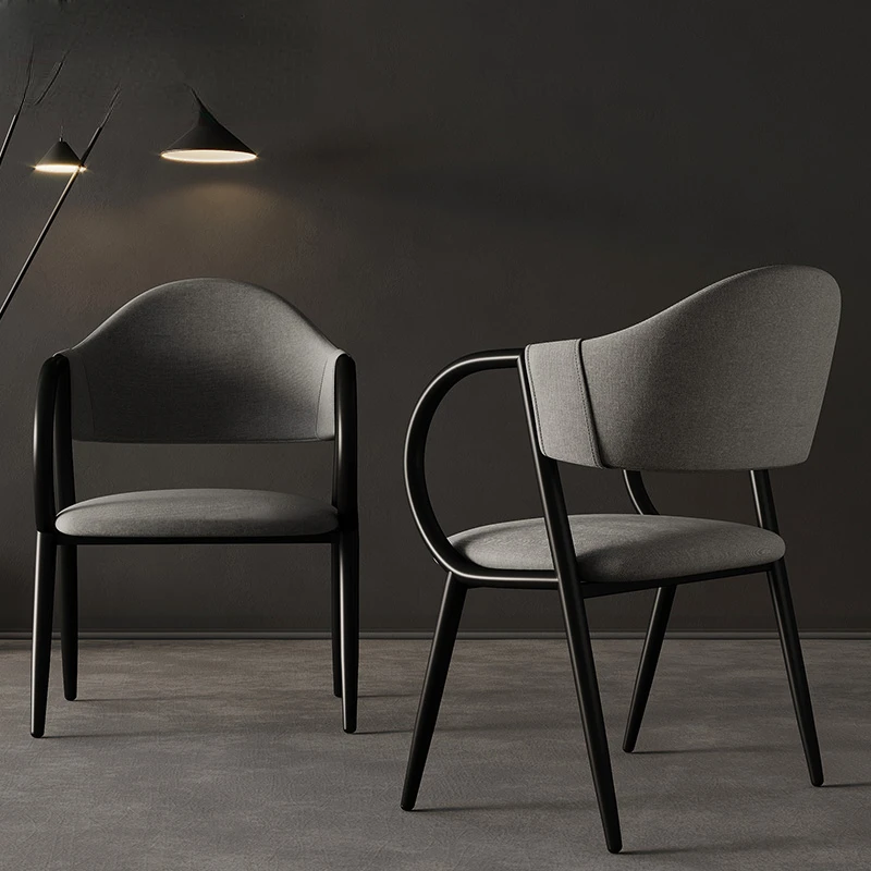 

The home uses the modern simple iron art stool to lean back student desk chair network Red Makeup Computer furniture