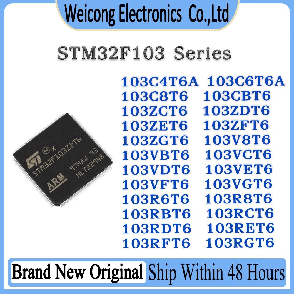 

STM32F103C6T6A STM32F103R8T6 STM32F103RBT6 STM32F103RCT6 STM32F103RET6 STM32F103VBT6 STM32F103VCT6 STM32F103VET6 STM32F103ZET6