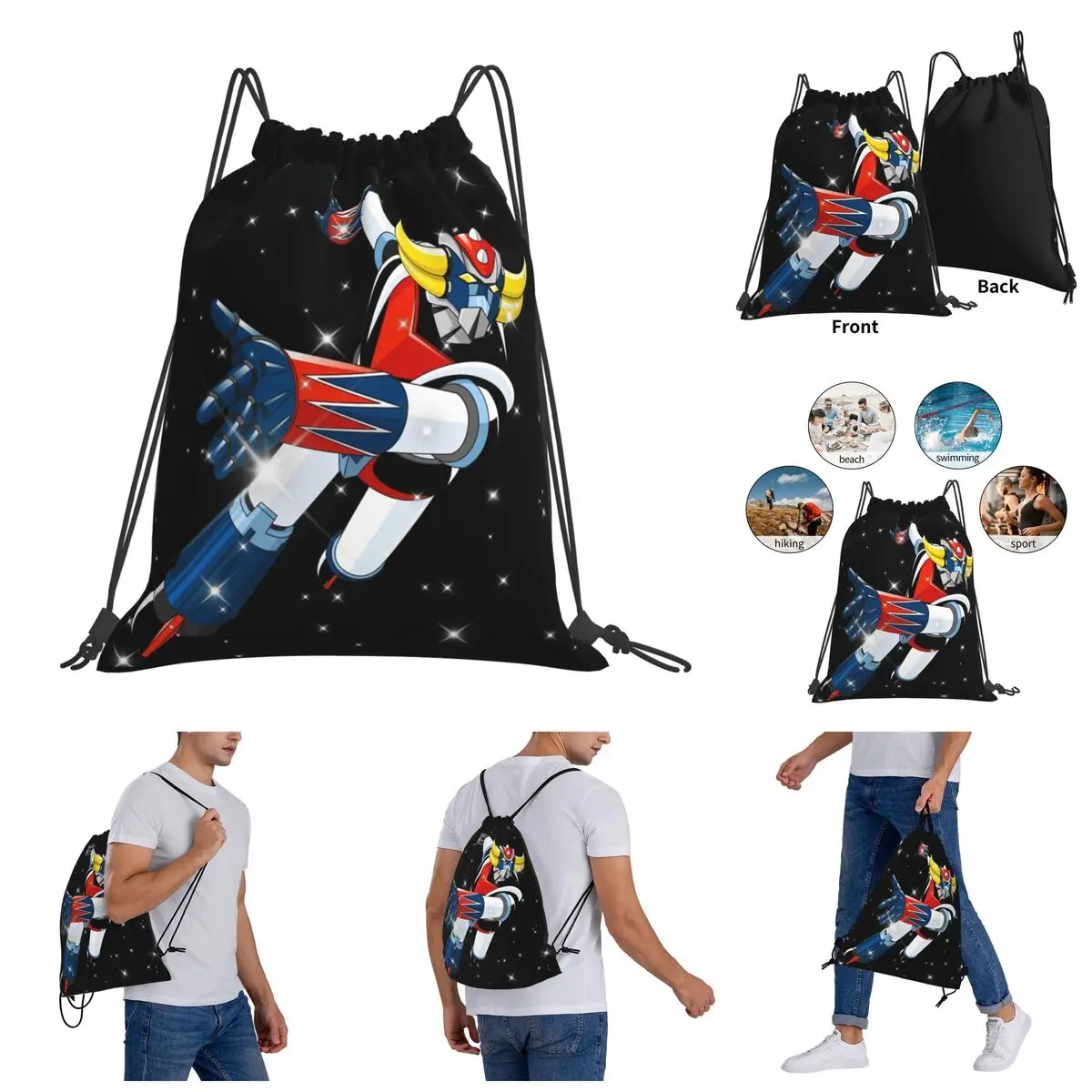 

Goldoraks Sticker Drawstring Bags Gym Bag Graphic Vintage Backpack Geeky Blanket roll