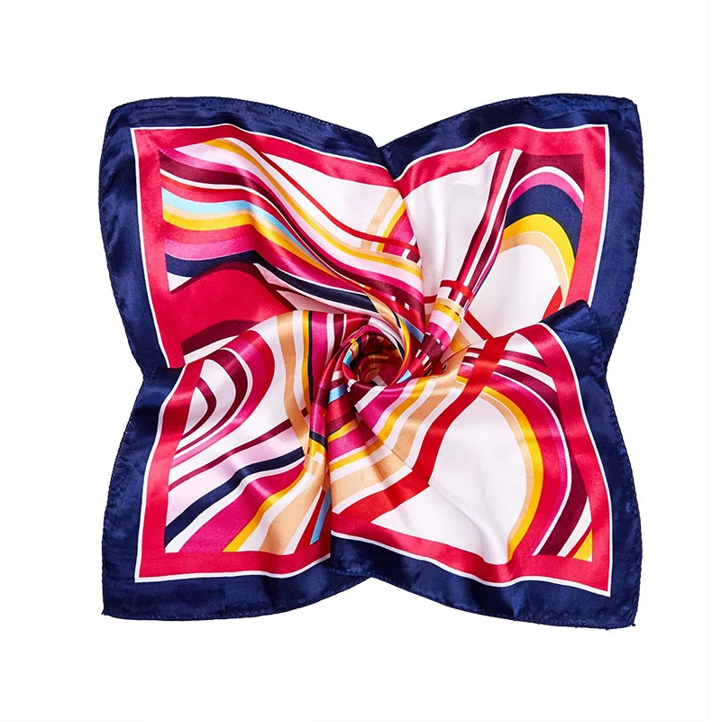Шарф женский шелковый с принтом Квадратный маленький шейный платок декоративные