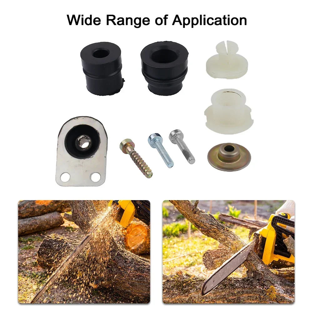 Фото Для = Stihl 026 = MS260 024 MS240 Полный набор буферов для крепления AV Детали бензопилы Резиновый нейлон с крышкой Винты Садовый инструмент №2