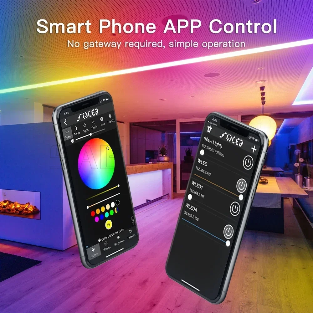 Фото GLEDOPTO ESP32 WLED светодиодный контроллер GL-C-009/010WL/010WL-D с микрофоном DIY музыкальные динамические режимы для WS2811/2812/2813 полосы света №5