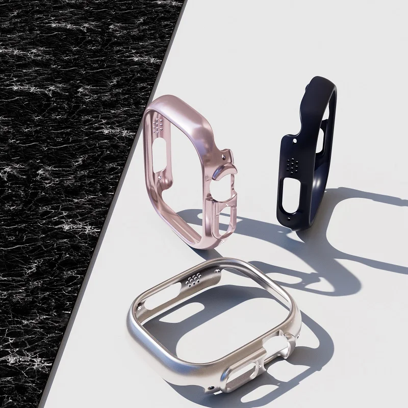 Чехол для часов Fits Apple Ultra 49 мм для Watchi 8 с защитой от ударов iWatch SE PC с скелетированным дизайном.