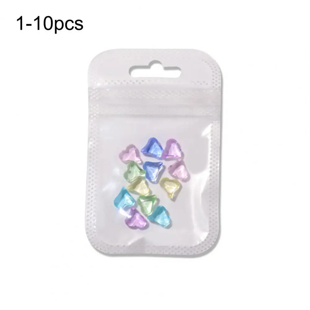 

10 шт., декоративные подвески для ногтей в виде сердца