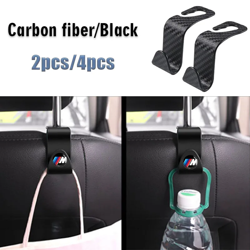 

4/2 PCS Auto Seat Headrest Hook Storage Hanger for B-MW M Sport M5 M3 M6 X3 X4 X5 X6 X7 E46 E53 E60 E87 E90 E91 Car Accessories