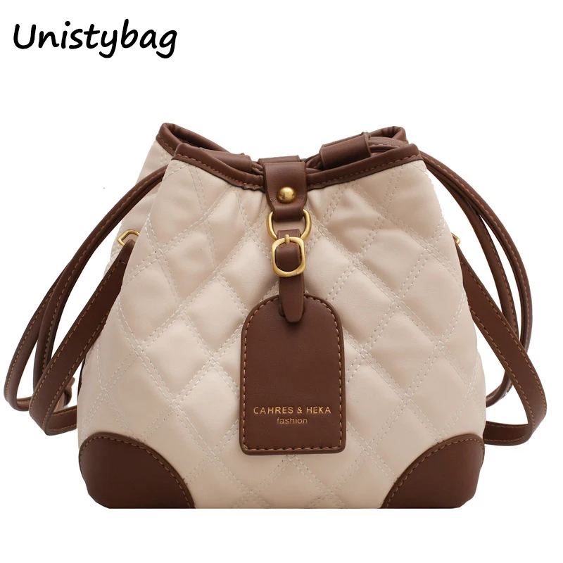 

Сумка на плечо Unistybag для женщин, дизайнерские сумки через плечо с вышивкой, Женский саквояж-ведро, универсальный мессенджер