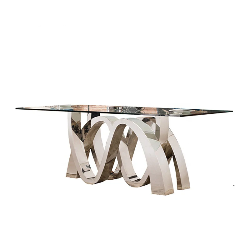 

Tempered glass top metal dining table bases modern for dining design