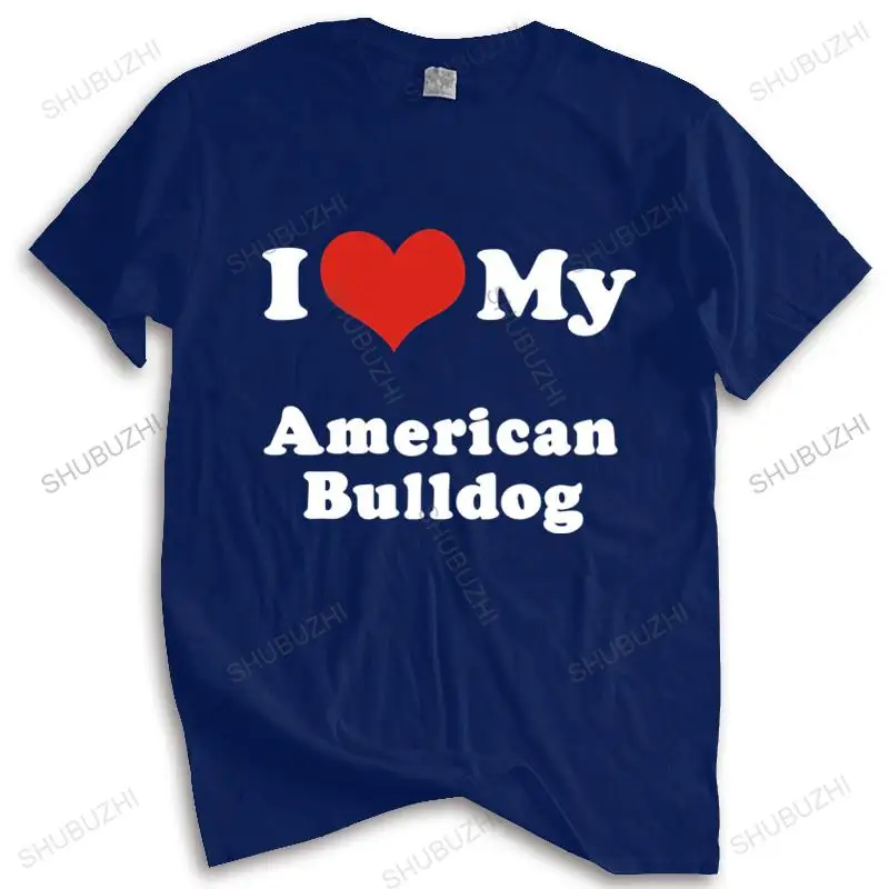 

Hot sale men brand t shirt summer cotton tshirt I Love My American Bulldog Mens T-Shirt Dog Puppy Canine T Shirt drop shipping