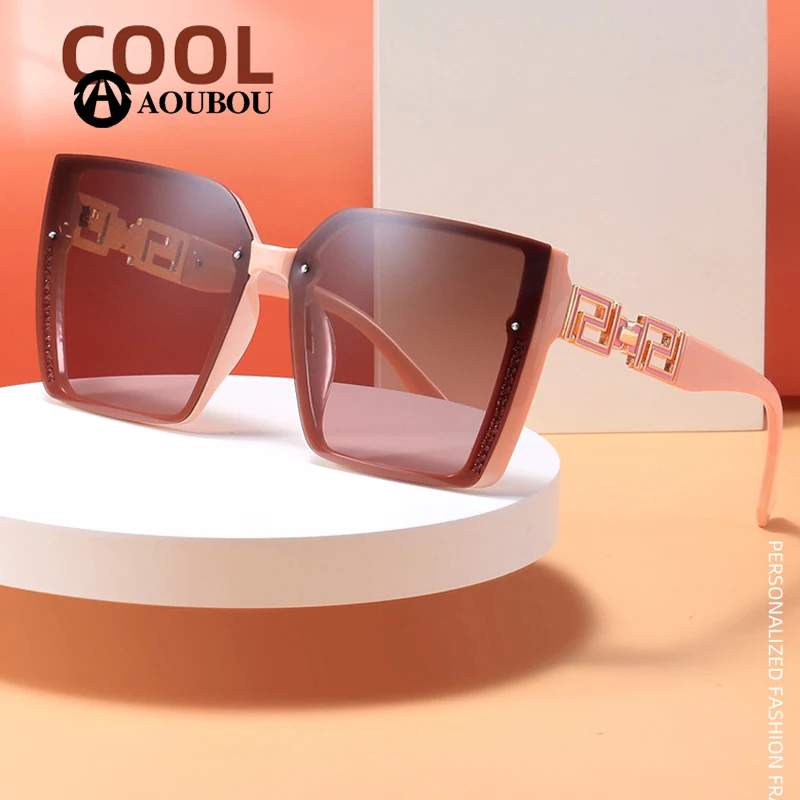 

Square Polarized 2022 Lnternet Celebrity Street Shooting Large Frame Mirror Legs Openwork Sunglasses Sun Glasses For Women