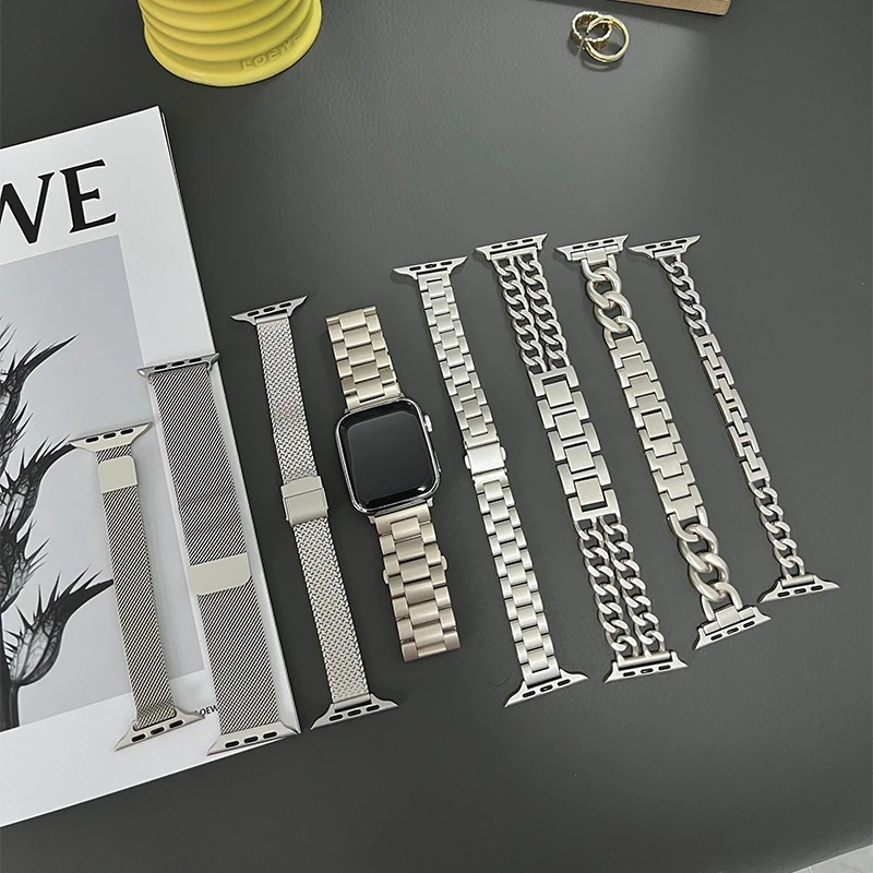 

Strap For Apple Watch Band Women 49mm 41mm 45mm 40mm 38mm 42mm 44mm Starlight Series Bracelet For iWatch Ultra 8 7 6 5 4 3 SE