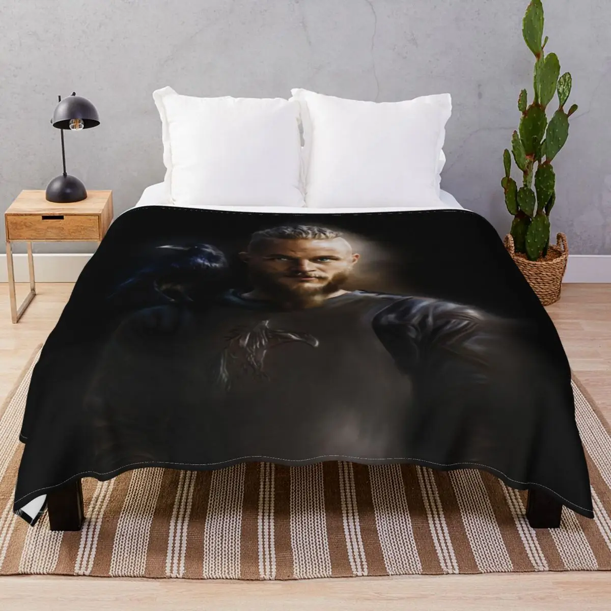 Ragnar Blankets Flannel Decoration Breathable Throw Blanket for Bedding Home Couch Travel Cinema