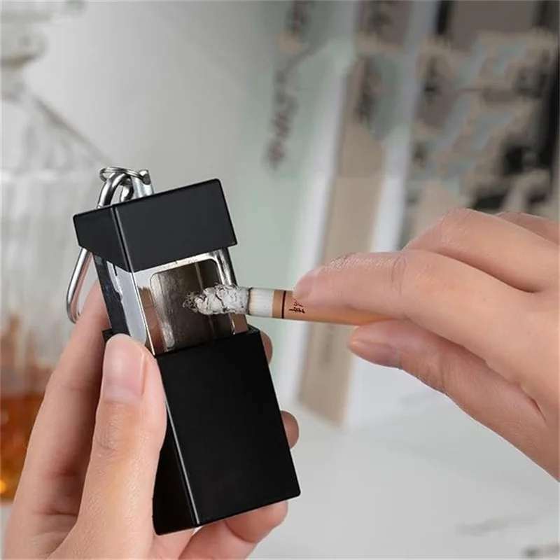 Портативная пепельница для сигарет с крышкой и выдвижной коробкой из ...