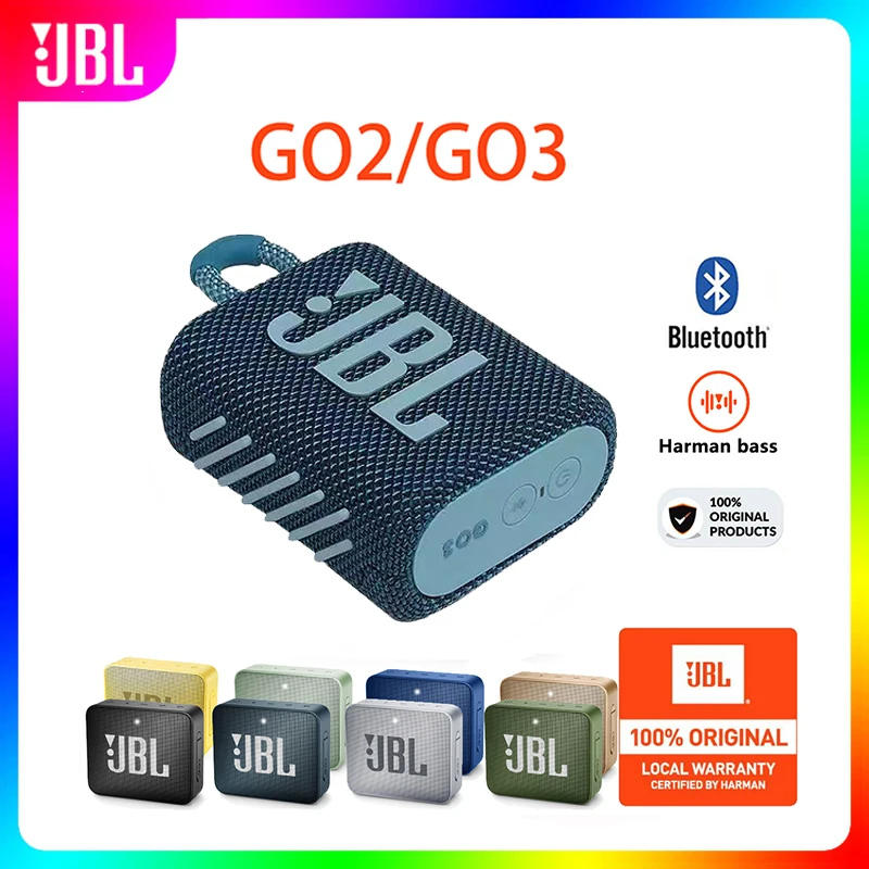 

JBL GO 2 GO 3 Wireless Bluetooth-compatible Speaker Mini IPX7 Waterproof Outdoor Sound Rechargeable Battery With Microphone go2