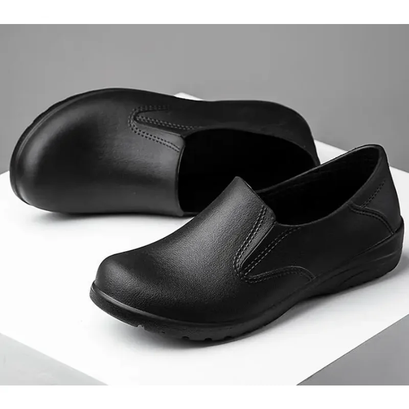 Обувь шеф-повара Нескользящая женская кухонная весенняя черная рабочая обувь из