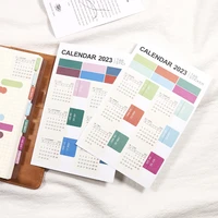 2 sheets 2023 calendar notebook index stickers functional planner monthly schedule agenda bookmark stationery stickers