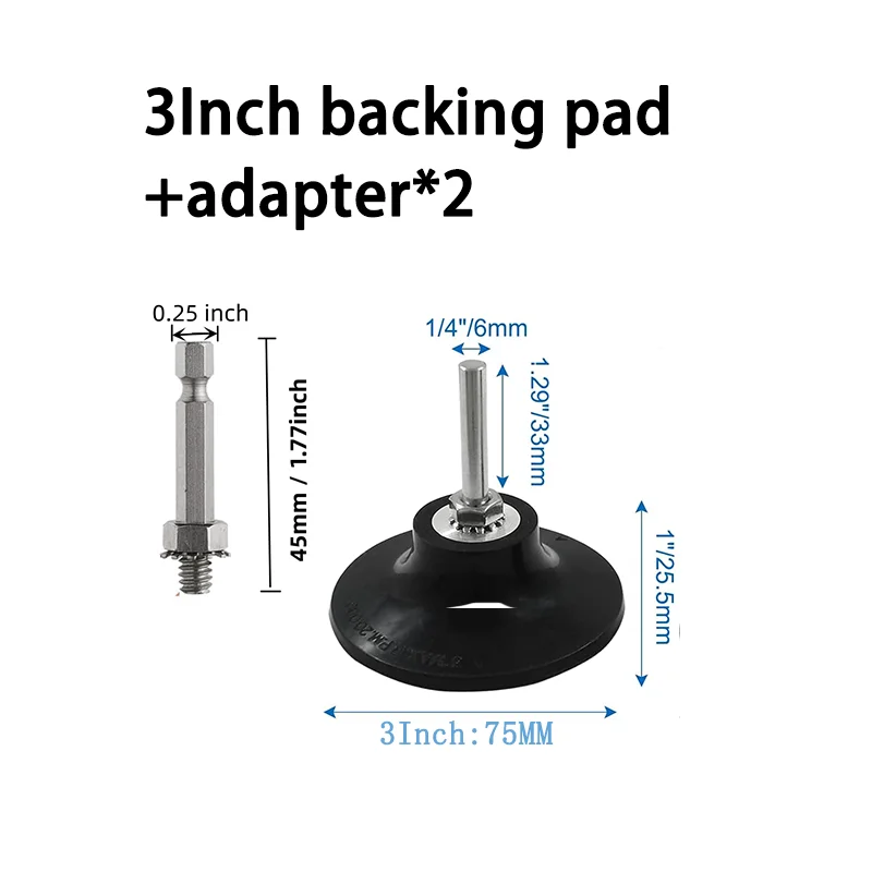 

1/2/3 дюйма, 50 мм, шлифовальный диск с замком, держатель подложки, хвостовик 1/4 дюйма, абразивные инструменты и аксессуары для шлифовальных машин, резьба 6 мм и 6,35 мм