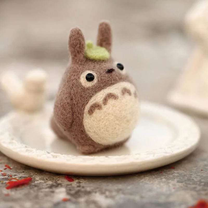 Totoro Poke Fun Diy аниме пакет Вышивка Милая Шерсть Войлок вышивка крестиком крафт
