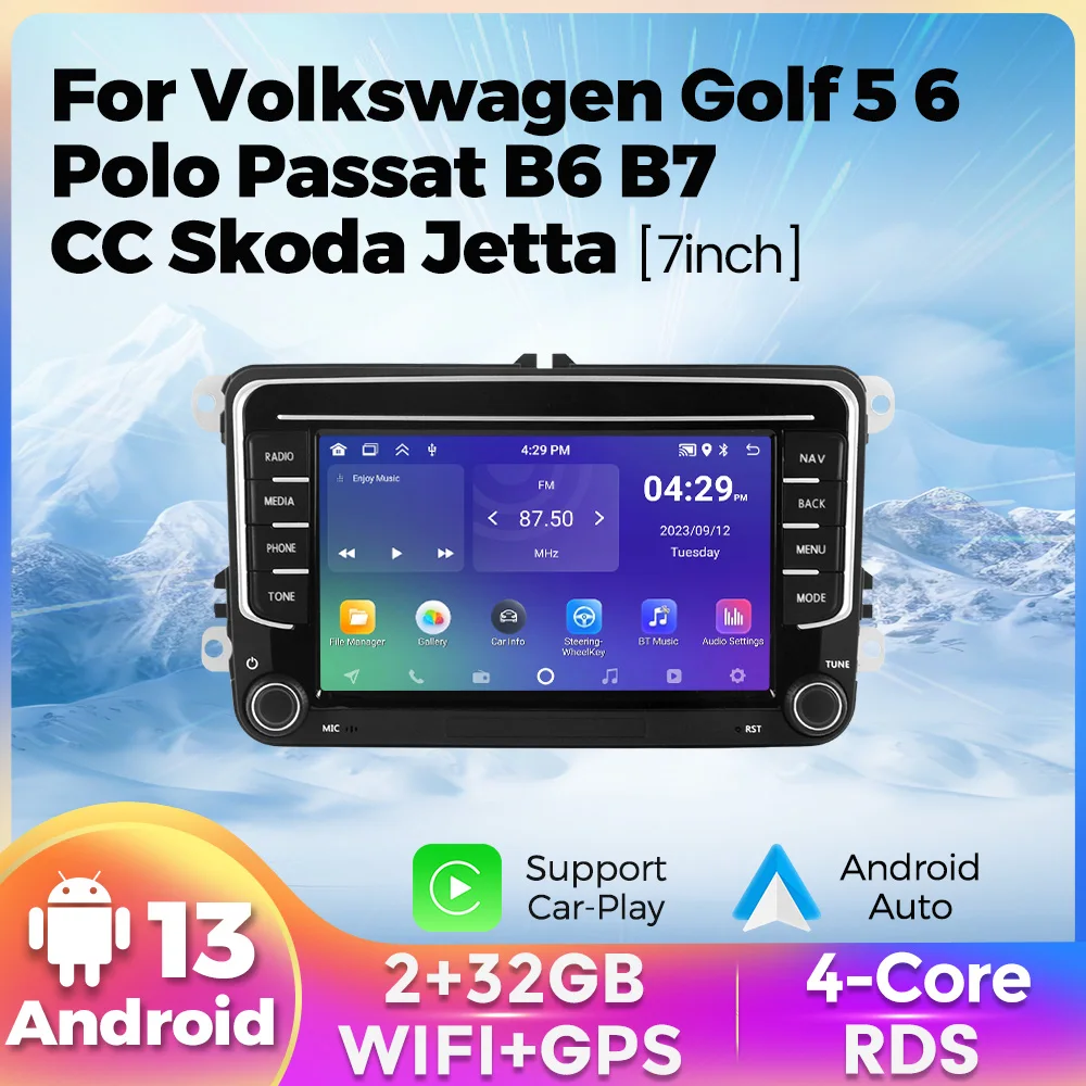 Автомагнитола Navifly 2 Din для VW стерео-система на Android с GPS Volkswagen Skoda Octavia golf 5 6 touran passat B6