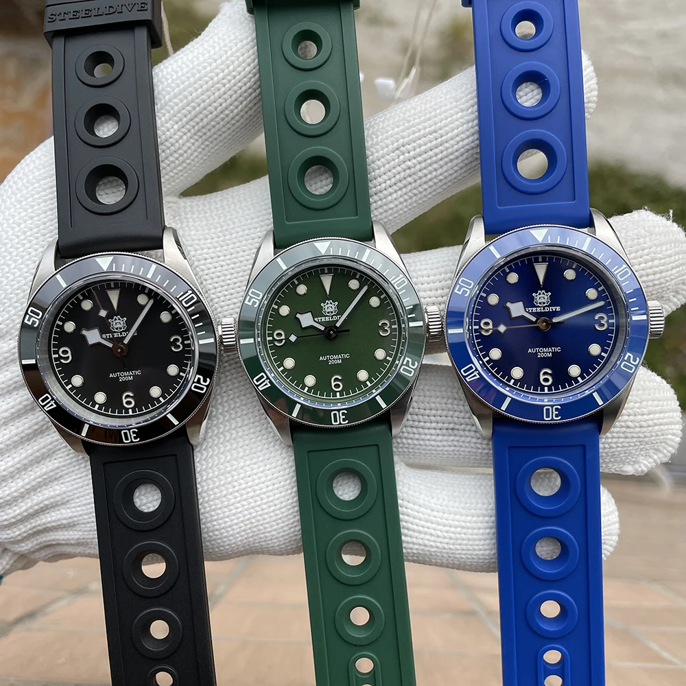 Механические часы STEELDIVE Official sdкор полностью автоматические NH35 швейцарские