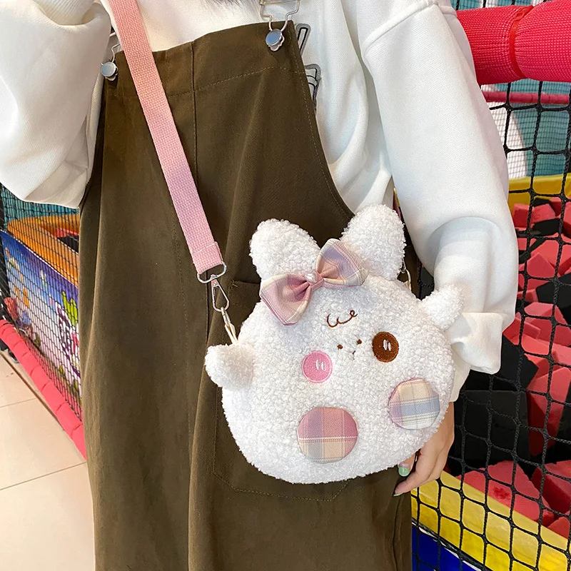 

Plush Backpack Cute Rabbit The Single Shoulder Bag Packet Bag Phone&purse Bag Personality Animals Crossbody Toys Bag Girl Gift