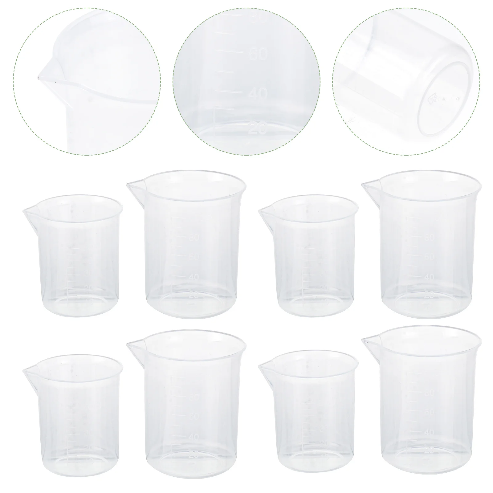 

Measuring Cup Cups Beaker Graduated Measurement Clear Jugjar Mlscale Mixing50Ml Medicine Disposable