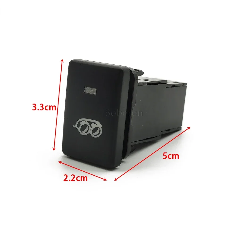 1PC Samochodowe pomarańczowe światło LED przednie przeciwmgielne Garaż Nanoe Przycisk przełącznika wydechu z przewodem do Toyota Prado