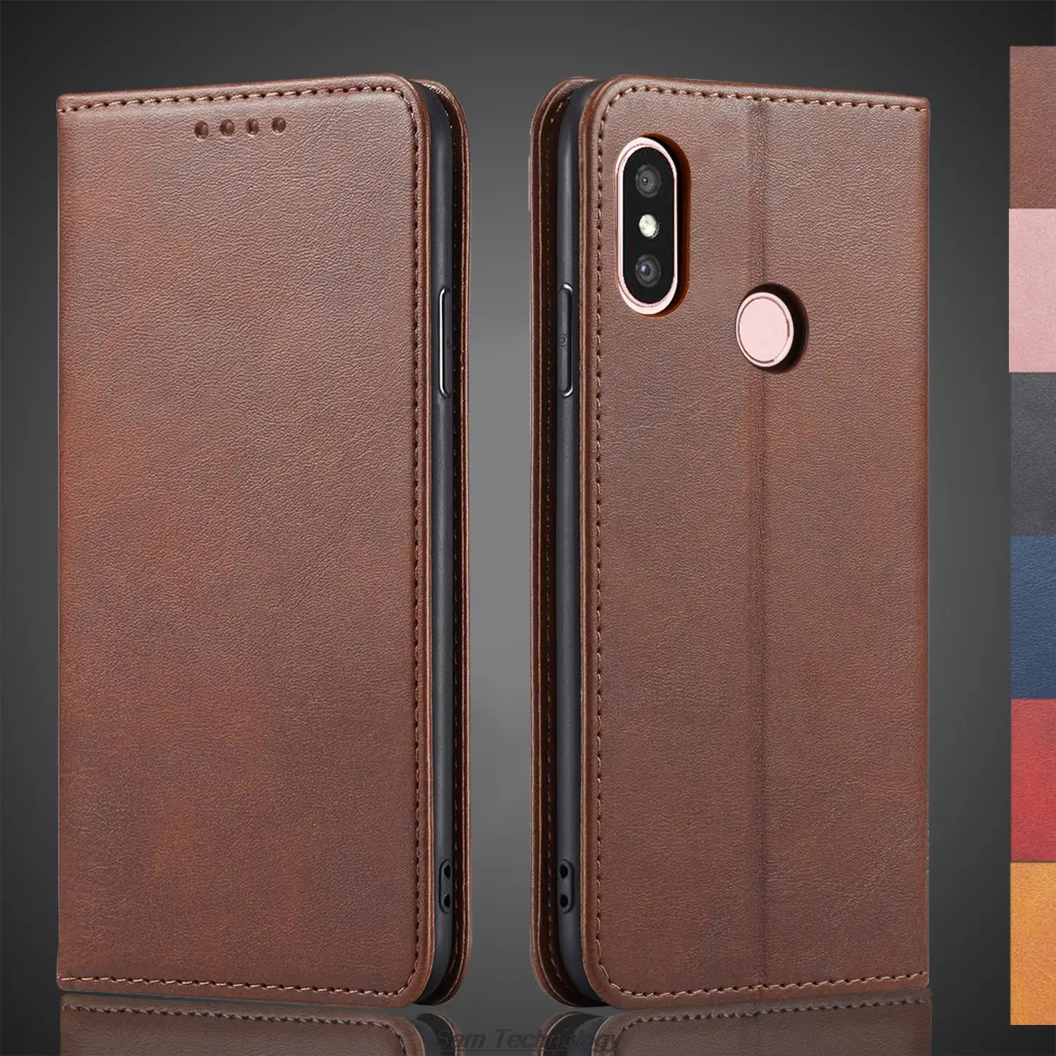 Кожаный чехол с магнитным притяжением для Xiaomi Mi A2 lite/Xiaomi lite кобура откидной